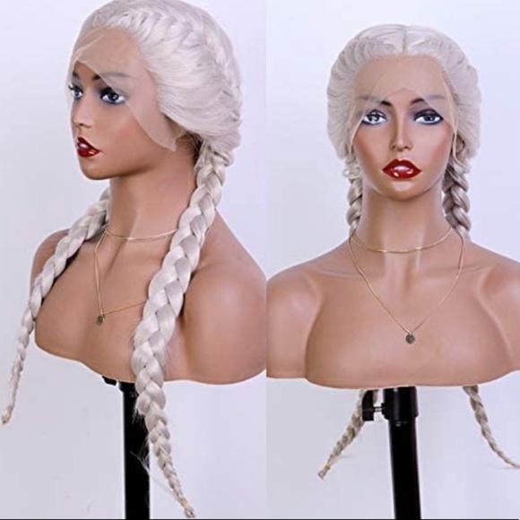 22” GREY braided lace front wig * NEW*